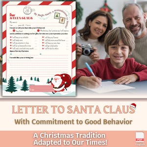 Carta a Santa con Cuadro de Tareas & 28 Páginas para Colorear, Pesebre, Escena de Natividad, Actividades para Niños, Plan Educativo en Casa