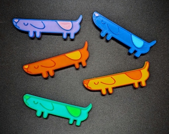 5-30 Packs of Assorted Colors Mini Long Dog Hide & Seek Bluey Inspired Collectable Toy Figurine Birthday Favors