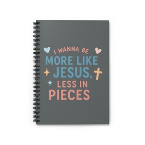 Inspirational Spiral Notebook, Christian Journal for Faith, Daily Planner, Gift for Students, Quotes for Believers