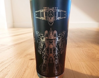 Tumbler MSN-04 Sazabi Full wrap file Digital download 20 - 40oz SVG & PNG