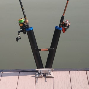 Fishing Rod Holder for a Dock 