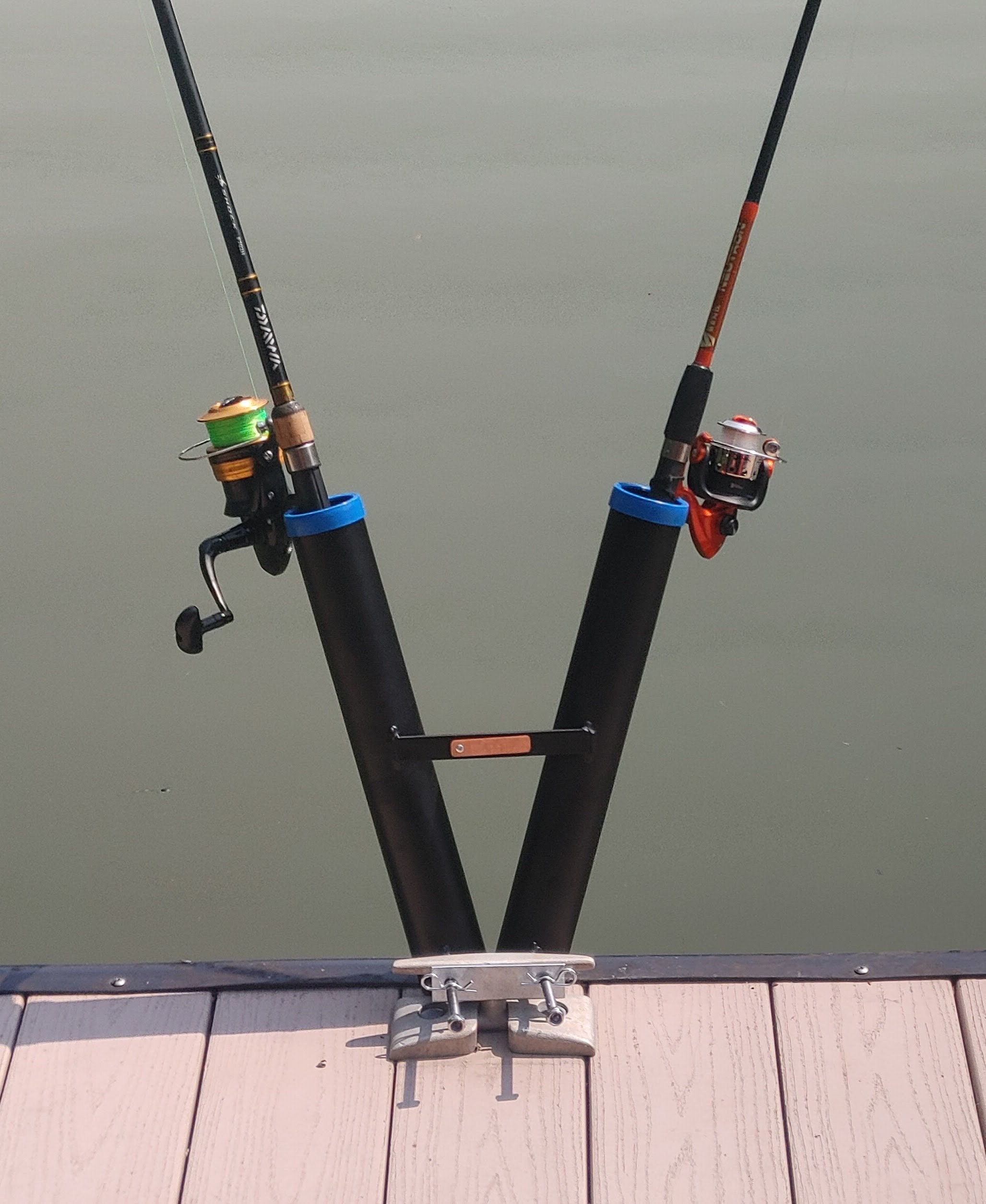 Fishing Rod Holder for a Dock 