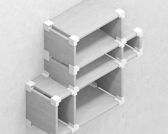 Supports pour système d'étagères modulaires (fichiers pour impression 3D)