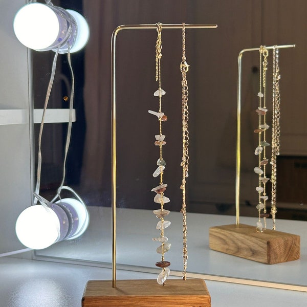 Jewelry stand "unus", brass, gold