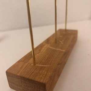 Schmuckständer, Holz, Schmuckaufbewahrung, Messing, Gold Bild 3