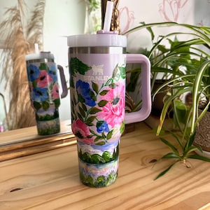 All Over Floral Hand Painted Stanley- CUSTOM ORDER
