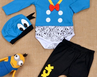 Baby boy,3 pieces,duck theme,%100 cotton baby suit