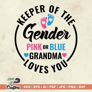 Bewahrer der Geschlechter Pink oder Blau Oma liebt dich SVG, Oma, Pink oder Blau SVG, Gender Reveal Shirt SVG, Oma SVG