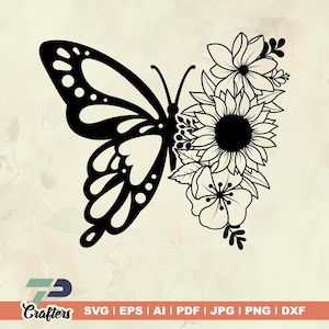 Butterfly SVG, flower svg, Machine Cut, t shirts, svg design, digital file, shirts svg, shirts png, digital download