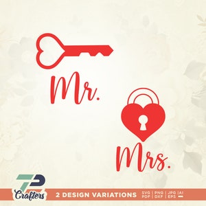 Serratura e chiave SVG, Coppia Svg, Lui e lei Svg, Camicie abbinate SVG, Regalo di nozze, Regalo di San Valentino di coppia, Design di camicia di coppia, Regalo di San Valentino