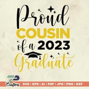 SVG de formatura para primo, camiseta de formatura de primo, primo orgulhoso, último ano de 2025, SVG para camisetas e presentes, download instantâneo