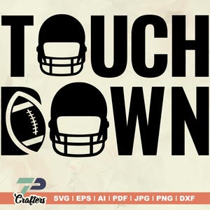 Touchdown Plotterdatei, Spieltag Plotterdatei, Football Saison Plotterdatei, Colorblocking Datei, Cricut Datei, sofort-Download