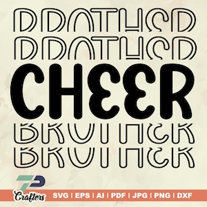 Jubeln Sie Bruder svg, Cheerleader-T-Shirt, jubeln Sie Team-Schnittdateien, jubeln Bro-Svgs, Cheerleader-T-Shirt, jubeln Sie Squad Pngs, Bruder-Zitaten