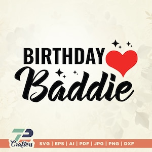 Birthday Baddie Svg, Birthday Vibes Svg, Birthday Girl Svg, Birthday ...