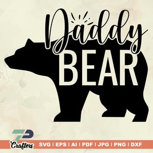 Daddy Bear SVG, Daddy Bear met zonnebril, Daddy SVG, vader beer svg, papa beer gesneden bestand, papa beer, papa, papa beer