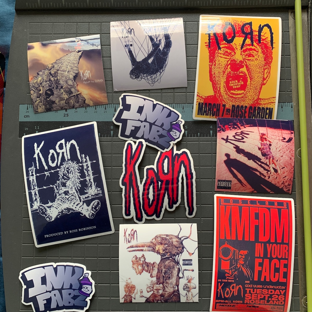 8pc Korn Sticker Pack Ultra Premium Korn Nu Metal Sticker Pack UV and ...