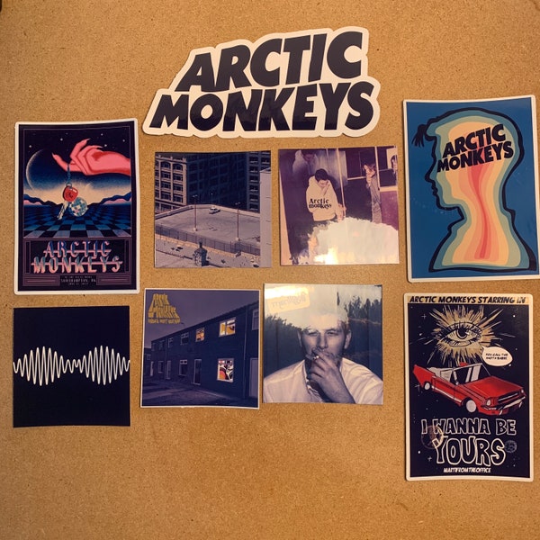 9-delig Arctic Monkeys-stickerpakket Ultra Premium Arctic Monkeys-stickers UV- en waterbestendig