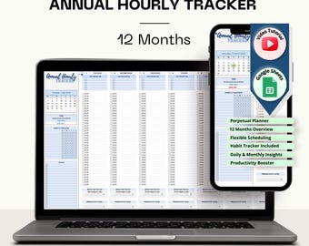 Digital Annual Spreadsheet Planner: Google Sheets To-Do List (PDF)