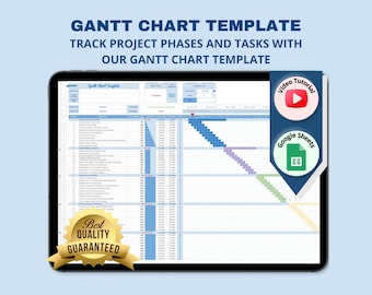Comprehensive Gantt Chart Log Template Worksheet for Project Management on Google Sheets Tool