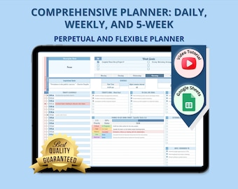 Perpetual Weekly Planner: Expandable Daily Organizer (Google Sheets)