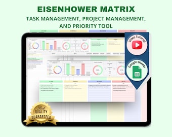 Eisenhower Matrix Template: Task Priority Tracker (Digital Download)