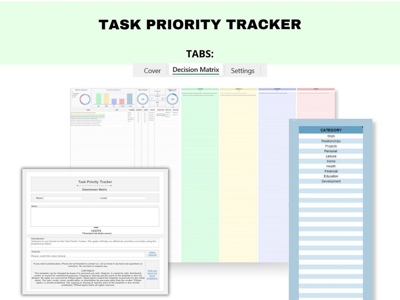 Eisenhower Matrix Template: Task Priority Tracker (digital Download) - Etsy