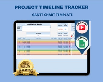 Gantt Chart Spreadsheet: Project Timeline Tracker (Google Sheets)