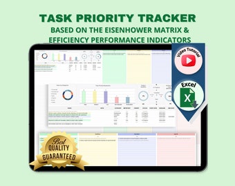Action Item Planner: Eisenhower Matrix Excel Template (Digital Download)