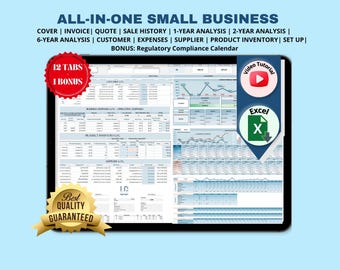 Small Business Excel Template: Invoice, Inventory, Sales Log