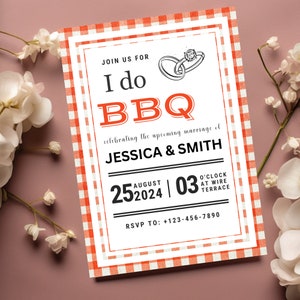 I Do BBQ Invitation, I Do BBQ Couples Invitation, Bbq Engagement, I Do BBQ Bridal Shower Invitation, Printable Invitation, Summer Cook Out