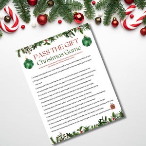 Weihnachtspass das Geschenkspiel zum Ausdrucken, Büro-Weihnachtsfeierpass das vorhandene Spiel, Weihnachtsfamilienspiele für Erwachsene und Kindergruppe