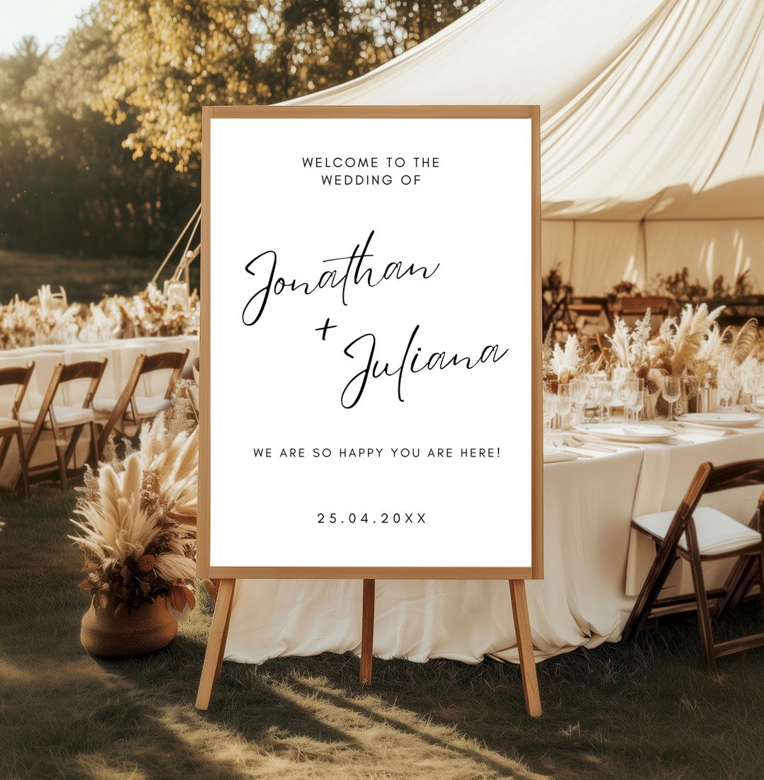 Modern Wedding Welcome Sign Template (digital Download) - Etsy