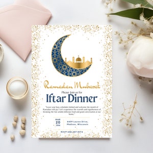 Iftar party invitation Iftar dinner invitation Ramadan invitation Printable Islamic Celebration Invite image 6