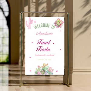 Final Fiesta Bachelorette Welcome Sign Template, Mexico theme Party Weekend Editable Sign, Mexican Fiesta Decorations,  Bachelorette weekend