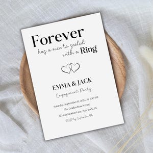 Surprise Engagement Party Invitation, Minimalist Engagement Party Invite, Surprise Proposal He&#39;s Going to Propose Invite Template editable