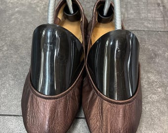 Tieks Raspberry Truffle sz 9 EUC Copper Chocolate Rose Brown Gavrieli Foldable