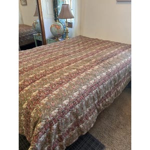 VINTAGE Ralph Lauren Hearthside Full Queen Comforter Floral Paisley Linen Cotton