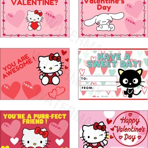 Printable Kitty Valentine's Day Cards Classroom Valentines Day Cards ...