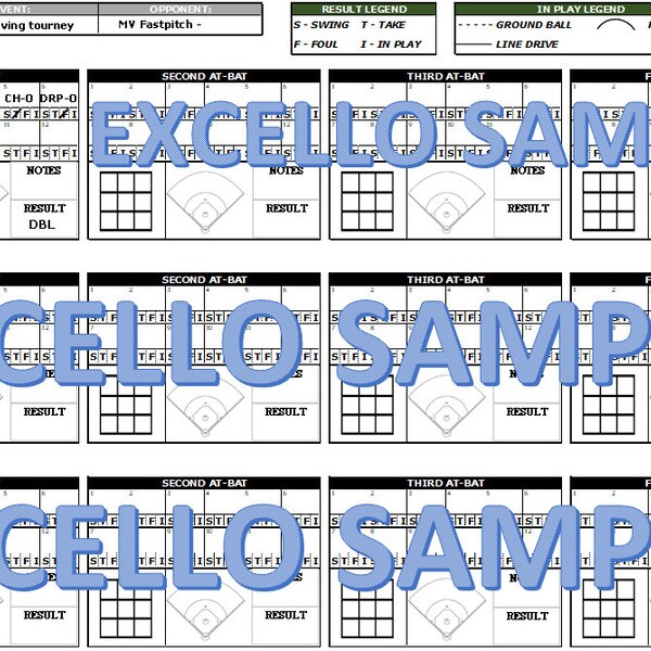 Softball Pitch Chart Etsy