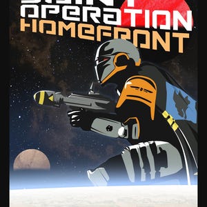 Póster promocional de Helldivers 2, Operación Conjunta Homefront. Impresión hecha por fans en satén fotográfico clásico, empaquetada en cartón pluma (libre de ácido).