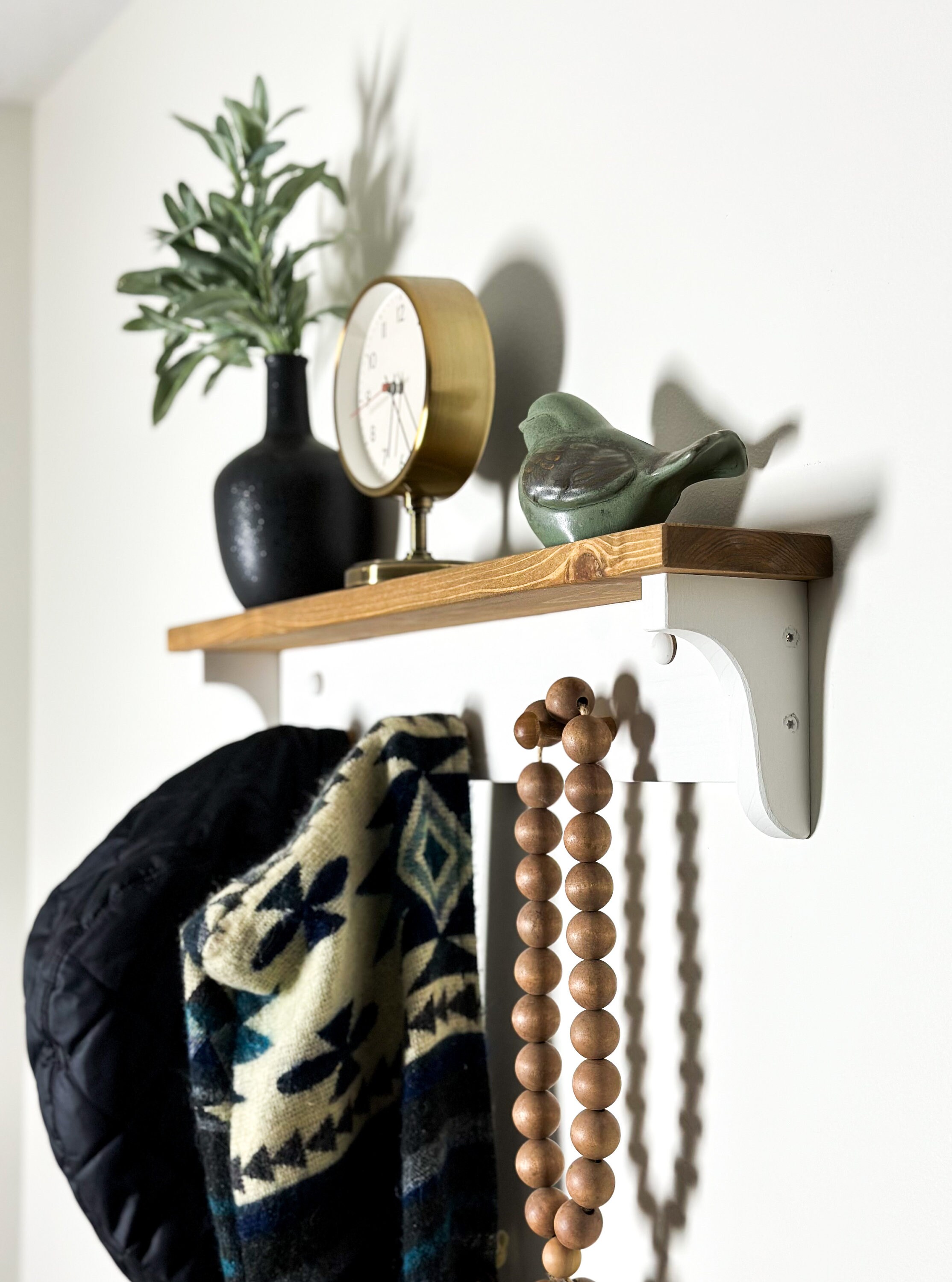 Shaker Peg Shelf Coat Rack With Shelf Wood Shelf With Pegs Decor Display Shelf Entryway Shelf With Peg Rail Shelf With Hooks Etsy