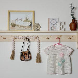 Shelf with hooks coat hooks with shelf nursery decor shelf natural wood shelf for nursery shaker peg coat rack wood shelf with corbels