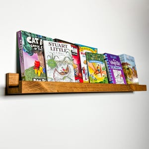 Ledge shelf, floating picture shelf, floating book shelf, wood display shelf, wooden picture or book shelf, art shelf, rustic floating shelf