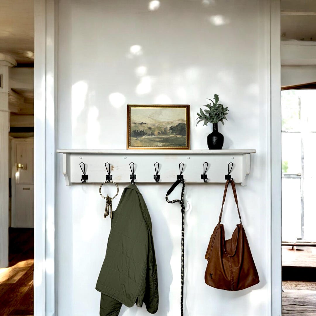 Coast Wall Rack Wall Coat Rack With Shelf | Entryway Organizer | Towel Rack | Shelf ...
