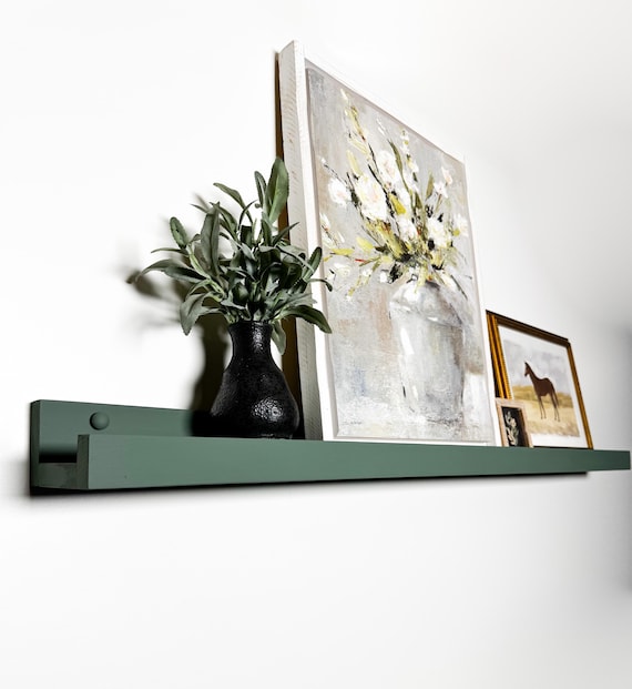 Ledge shelf, floating picture shelf, floating book shelf, wood display shelf, wooden picture or book shelf, art shelf, rustic floating shelf