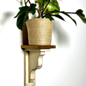 Plant stand, wall mounted plant shelf, wood plant holder, home decor, floating shelf, hanging plant shelf, gift for plant lover