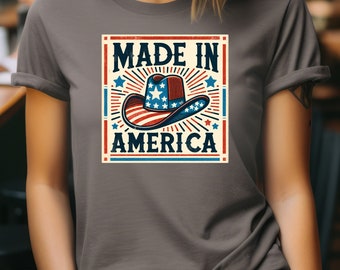 Made in USA T-Shirt: Patriotic American Unisex Tee