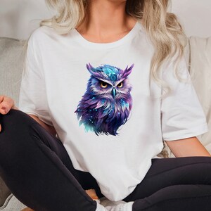 Spooky Owl T-Shirt, Unisex Jersey Short Sleeve Tee, Women's T-Shirt, Men's T-Shirt, Gift Shirt For Owl Lovers, Wise Old Owl T-Shirt Gift