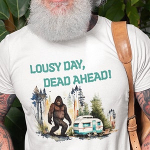 Funny Paranormal T-Shirt, Bigfoot Short Sleeve Tee, Men&#39;s T-Shirt, Women&#39;s T-Shirt, Gift for Bigfoot Lovers, Gift For Campers, Sasquatch Tee
