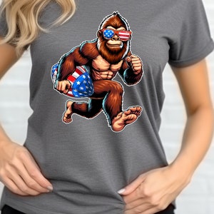 Patriotic Bigfoot T-Shirt, Unisex Jersey Short Sleeve Tee, Women&#39;s T-Shirt, Men&#39;s T-Shirt, Gift For Paranormal Investigator, Sasquatch Shirt